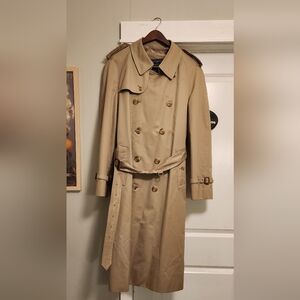 Burberry Tan Trench Coat Men's XL Size 46
